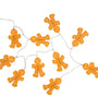 10 Count Warm White Led Gingerbread Men Christmas Fairy Lights