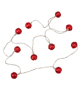 10 Count Warm White Led Red Christmas Bells Fairy Lights