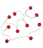10 Count Warm White Led Red Christmas Bells Fairy Lights