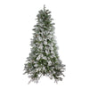 Flocked Rosemary Emerald Angel Pine Artificial Christmas Tree