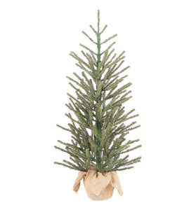 Holiday Time Green Fir Tree With Burlap Base Christmas Decoration