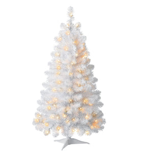 Holiday Time Pre Lit Indiana Spruce White Artificial Christmas Tree