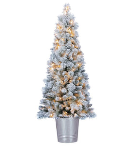 Home Heritage 4 5 Feet Entry Way Pvc Pre Lit Artificial Christmas Tree