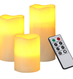 LED Lytes Battery Operated Flameless Unscented Ivory