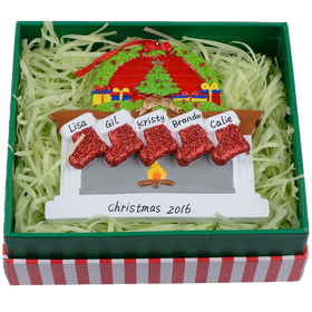 MAXORA Personalized Ornaments Fireplace Christmas Gift Box 5