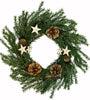 Pine Cones And Stars Pine Sprig Christmas Wreath