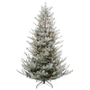 Pre Lit Flocked Little River Fir Artificial Christmas Tree