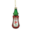 Red And Green Glass Bottle Of Hot Sauce Christmas Ornament